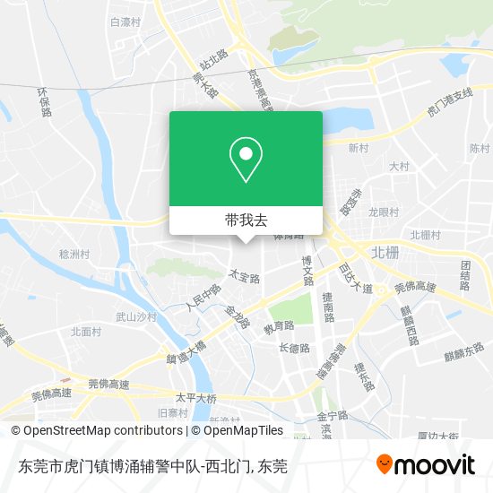 东莞市虎门镇博涌辅警中队-西北门地图
