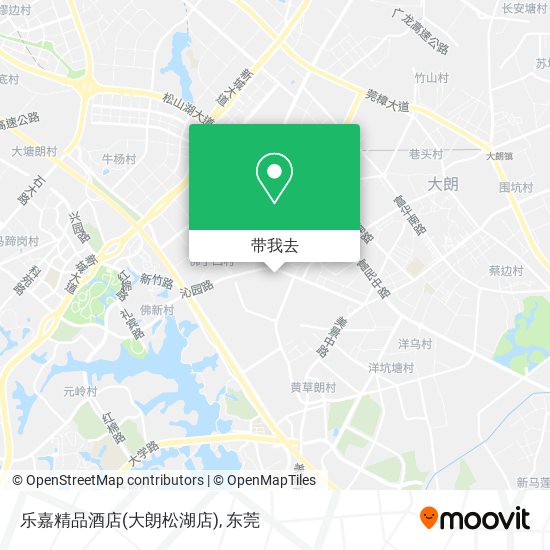 乐嘉精品酒店(大朗松湖店)地图
