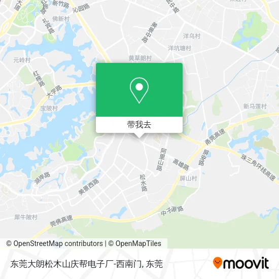 东莞大朗松木山庆帮电子厂-西南门地图