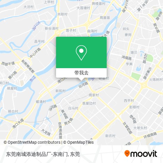 东莞南城添迪制品厂-东南门地图