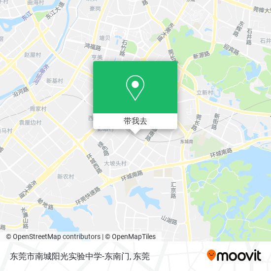 东莞市南城阳光实验中学-东南门地图