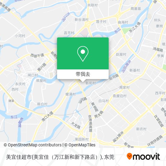 美宜佳超市(美宜佳（万江新和新下路店）)地图