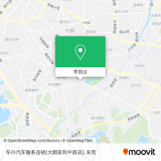 车仆汽车服务连锁(大朗富民中路店)地图