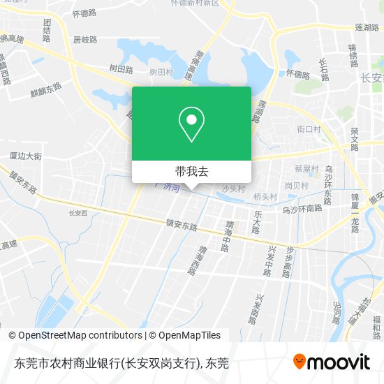 东莞市农村商业银行(长安双岗支行)地图