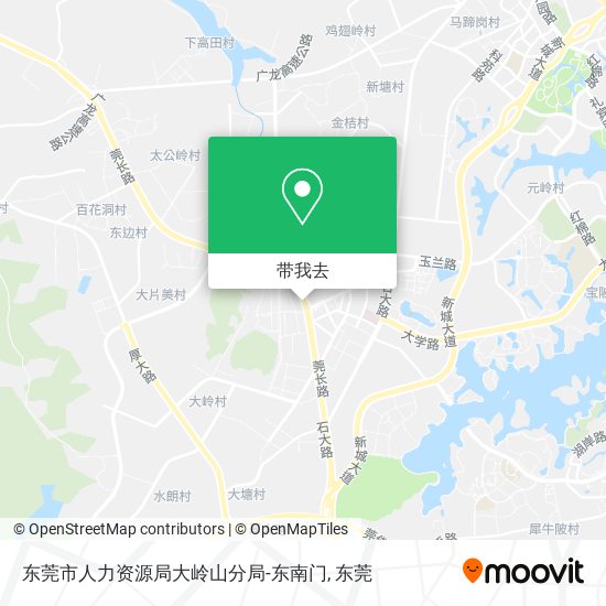 东莞市人力资源局大岭山分局-东南门地图