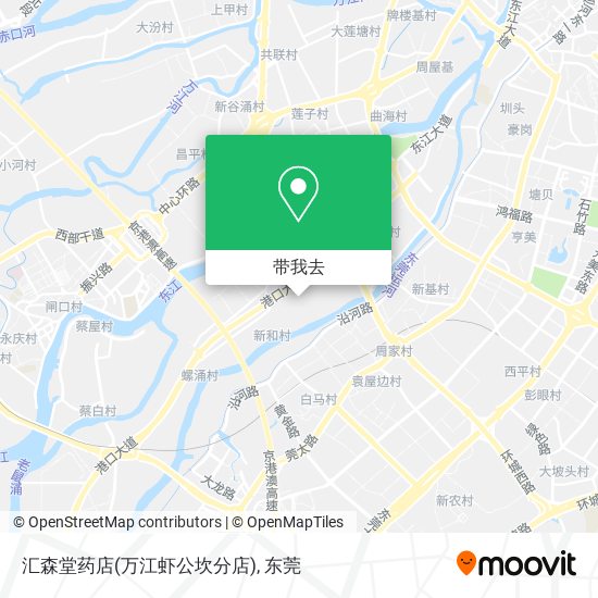 汇森堂药店(万江虾公坎分店)地图