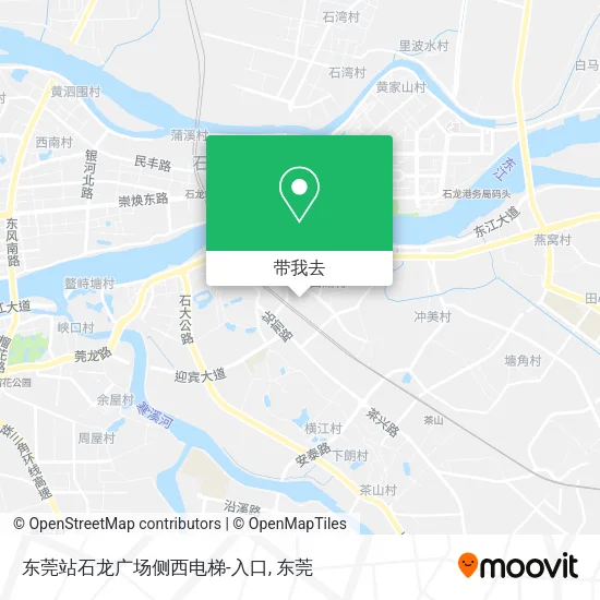 东莞站石龙广场侧西电梯-入口地图