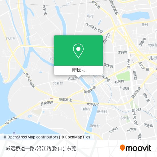 威远桥边一路/沿江路(路口)地图