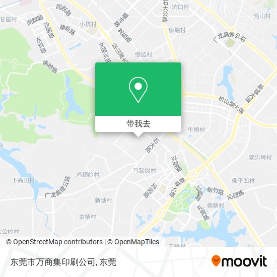 东莞市万商集印刷公司地图