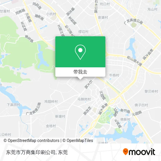 东莞市万商集印刷公司地图