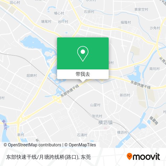 东部快速干线/月塘跨线桥(路口)地图