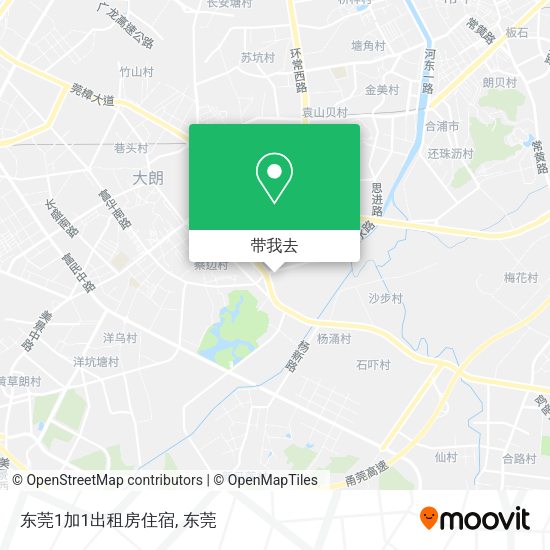 东莞1加1出租房住宿地图
