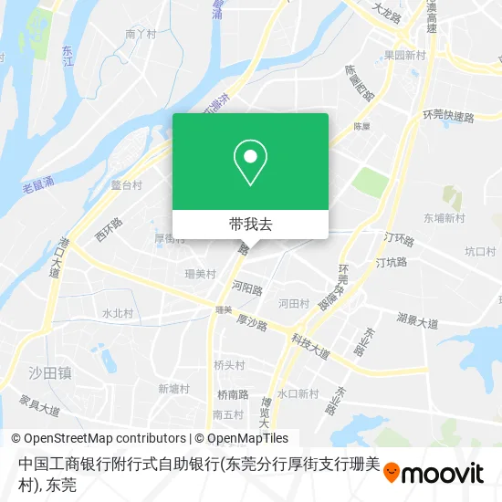 中国工商银行附行式自助银行(东莞分行厚街支行珊美村)地图