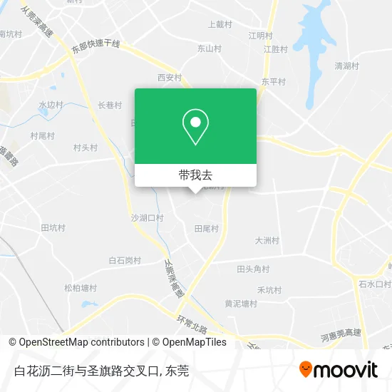 白花沥二街与圣旗路交叉口地图