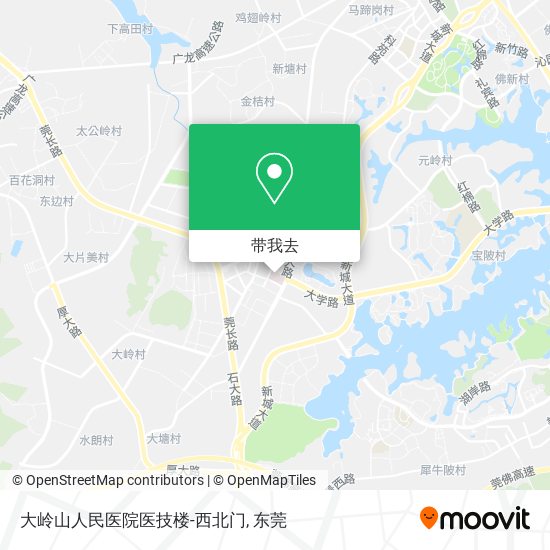 大岭山人民医院医技楼-西北门地图