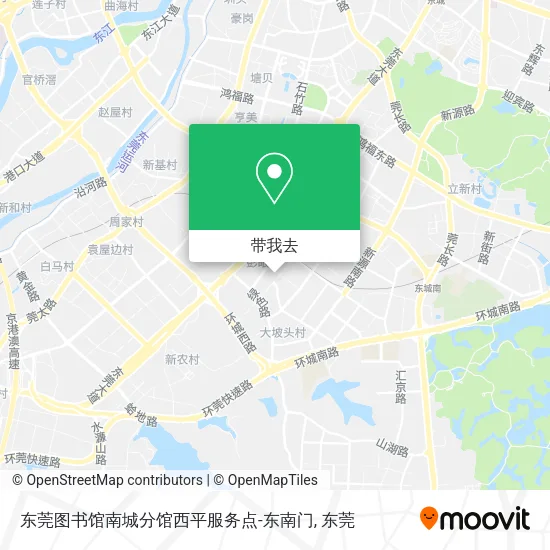 东莞图书馆南城分馆西平服务点-东南门地图