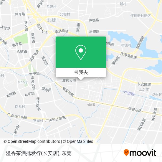 溢香茶酒批发行(长安店)地图