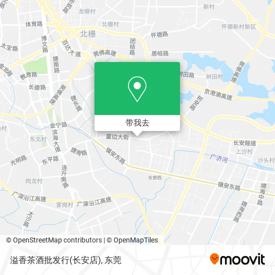 溢香茶酒批发行(长安店)地图