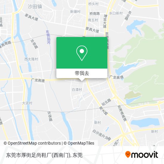 东莞市厚街足尚鞋厂(西南门)地图