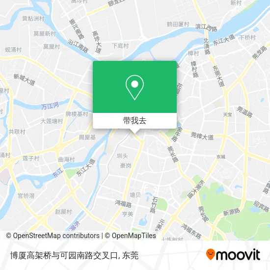 博厦高架桥与可园南路交叉口地图