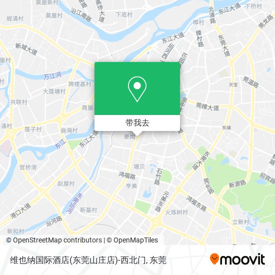 维也纳国际酒店(东莞山庄店)-西北门地图