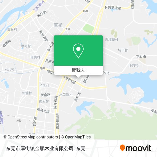 东莞市厚街镇金鹏木业有限公司地图