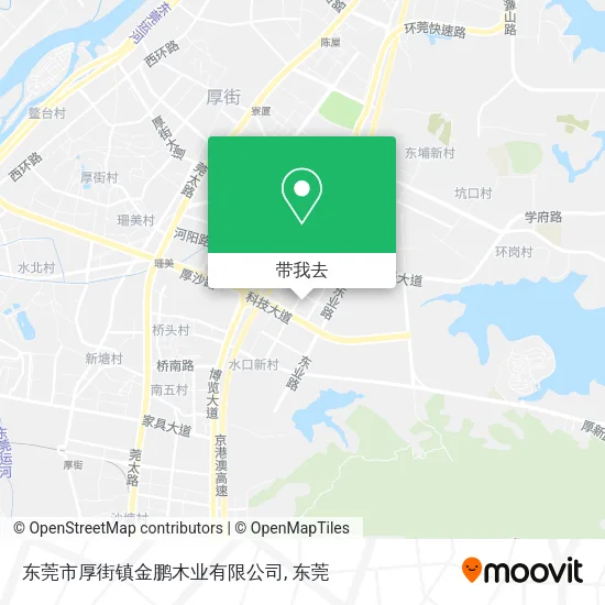 东莞市厚街镇金鹏木业有限公司地图