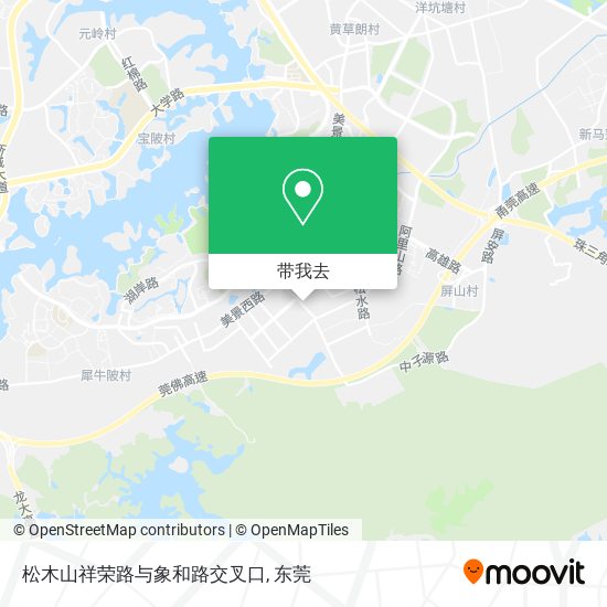松木山祥荣路与象和路交叉口地图