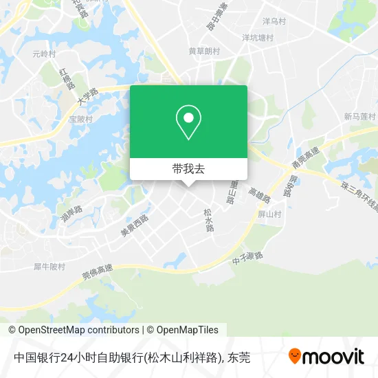 中国银行24小时自助银行(松木山利祥路)地图