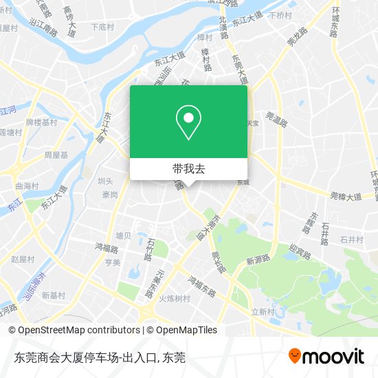 东莞商会大厦停车场-出入口地图