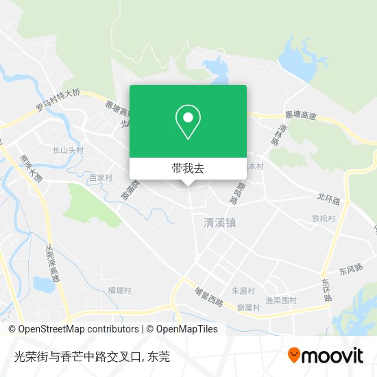 光荣街与香芒中路交叉口地图