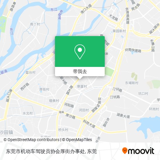 东莞市机动车驾驶员协会厚街办事处地图