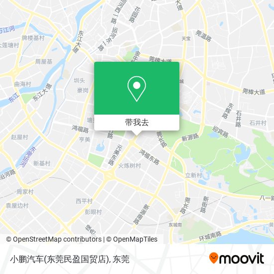 小鹏汽车(东莞民盈国贸店)地图