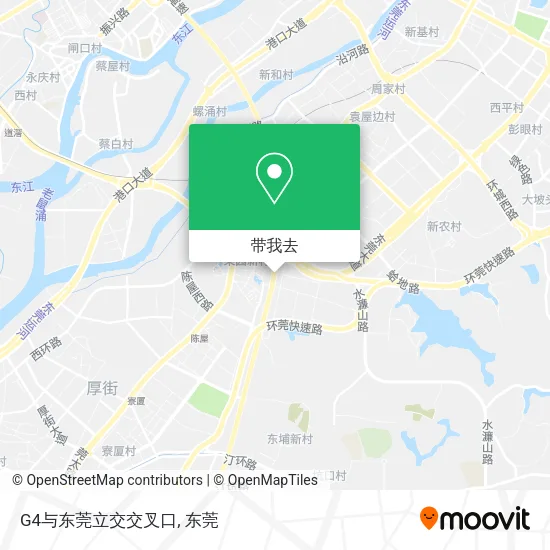 G4与东莞立交交叉口地图