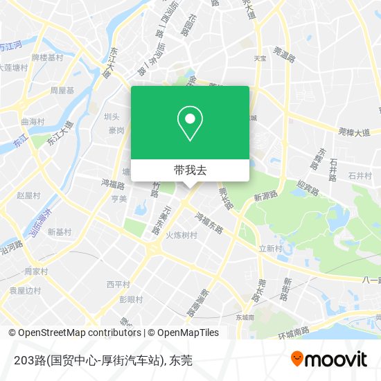 203路(国贸中心-厚街汽车站)地图
