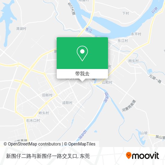 新围仔二路与新围仔一路交叉口地图