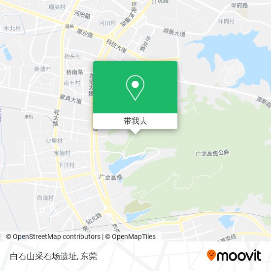 白石山采石场遗址地图