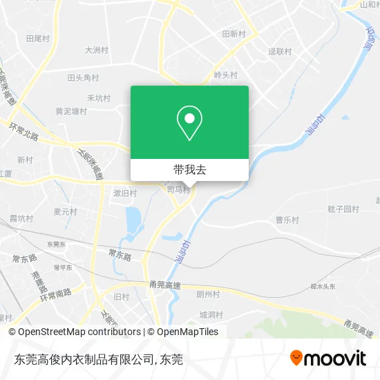 东莞高俊内衣制品有限公司地图