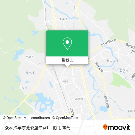 众泰汽车东莞俊盈专营店-北门地图