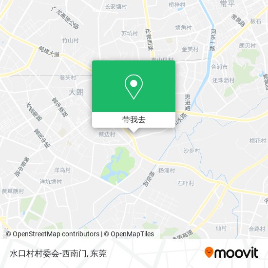 水口村村委会-西南门地图