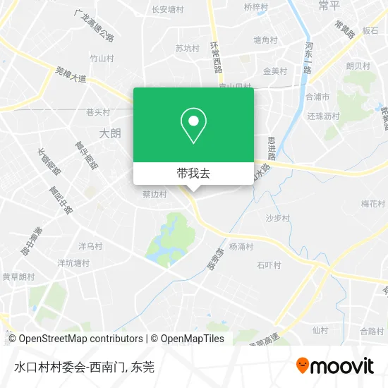 水口村村委会-西南门地图