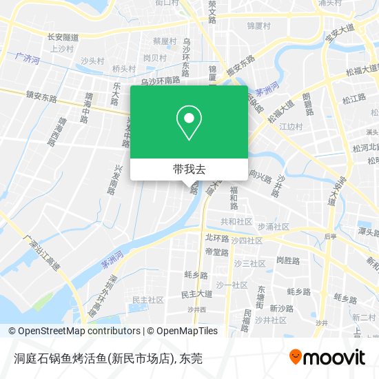 洞庭石锅鱼烤活鱼(新民市场店)地图