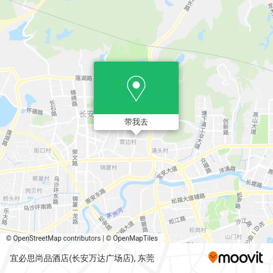 宜必思尚品酒店(长安万达广场店)地图