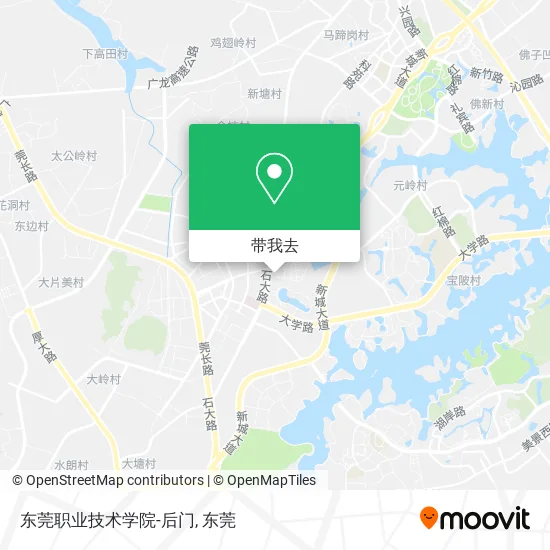 东莞职业技术学院-后门地图