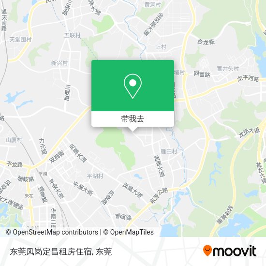 东莞凤岗定昌租房住宿地图
