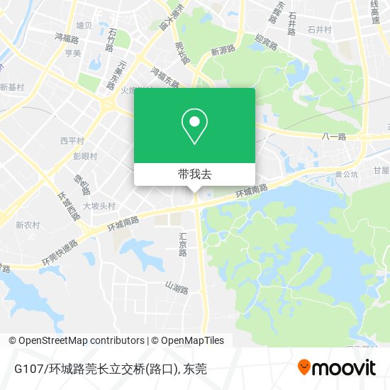 G107/环城路莞长立交桥(路口)地图