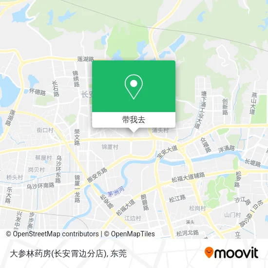 大参林药房(长安霄边分店)地图