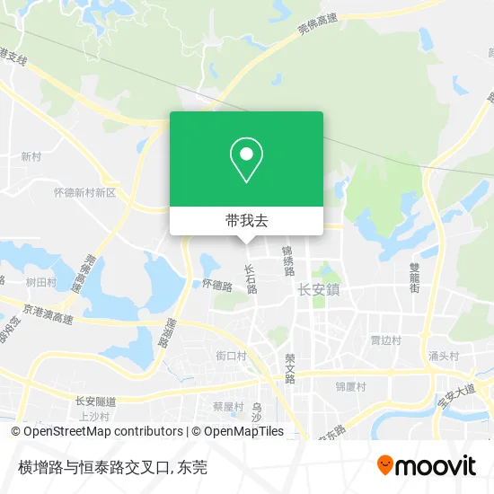横增路与恒泰路交叉口地图