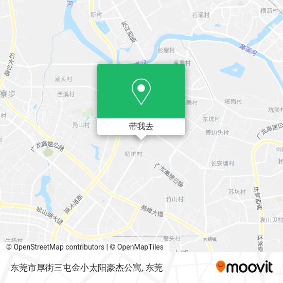 东莞市厚街三屯金小太阳豪杰公寓地图