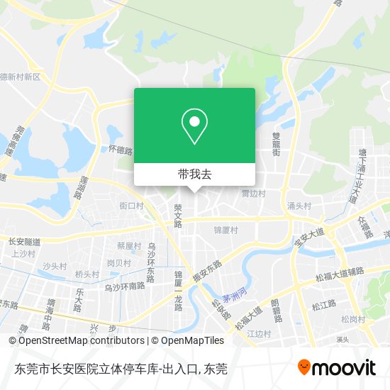 东莞市长安医院立体停车库-出入口地图